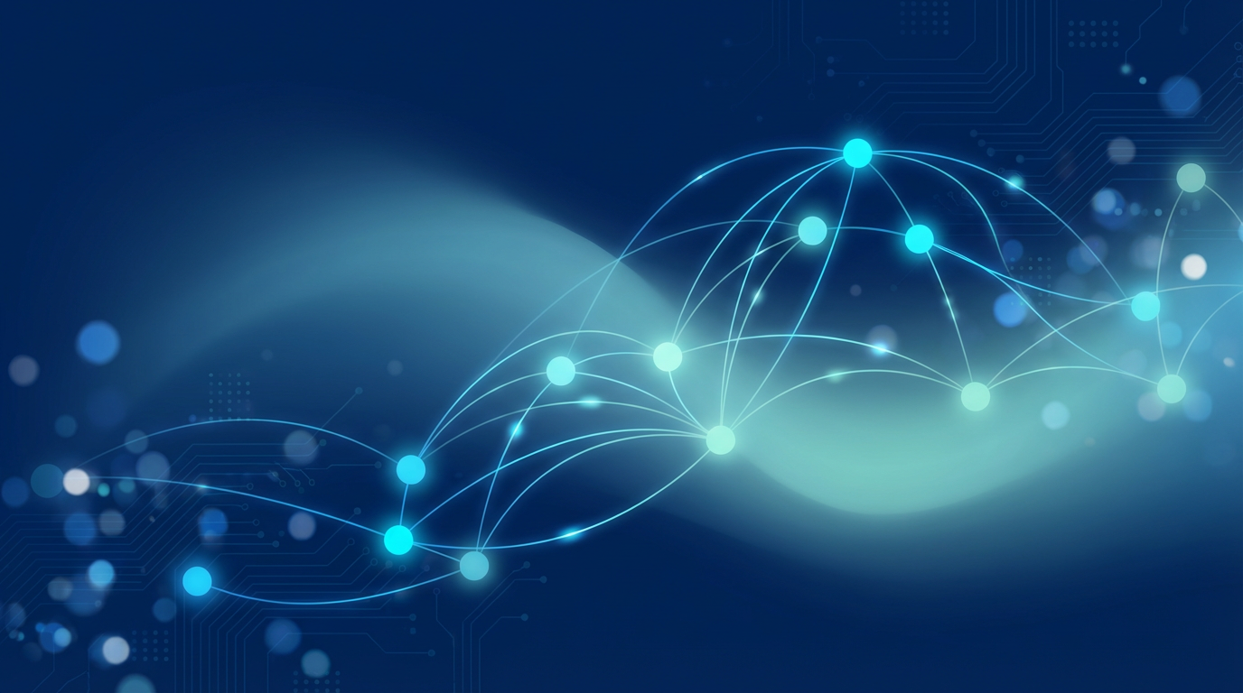 Abstract visualization of AI consulting, neural networks, and intelligent systems